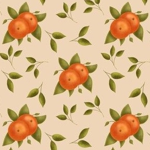 Orange Fruit // Kitchen Fabric // 4x4