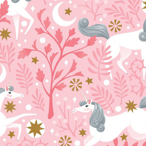 Pink Unicorn Forest | SUPERSIZED (WALLPAPER)