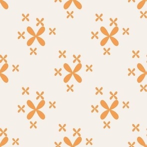 Orange Star-shaped Ditzy Flowers // 8x8