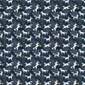Navy Unicorn Forest | SMALL