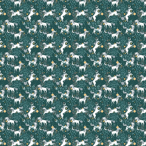 Teal Unicorn Forest | SMALL