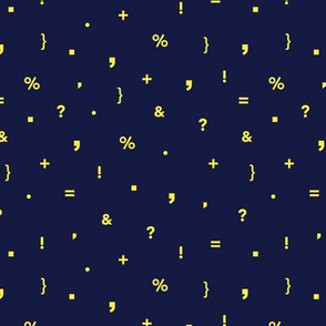 Back to school math glyphs and typography marks and signs navy blue yellow