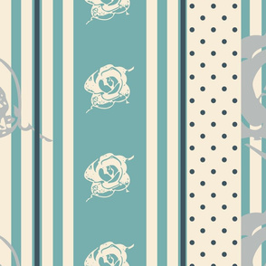 Rococo Roses, Stripes and Dots