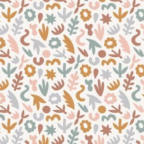Abstract floral pattern in neutral colors
