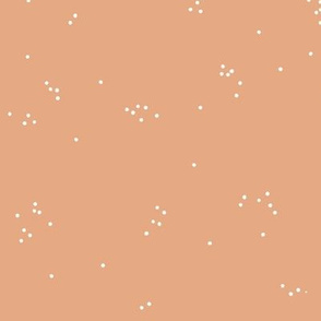 Random messy speckles and spots minimalist style scandinavian dots neutral nursery orange coral