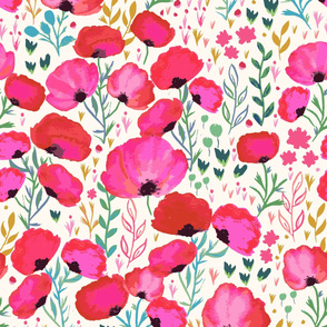 Watercolour Poppies Jumbo