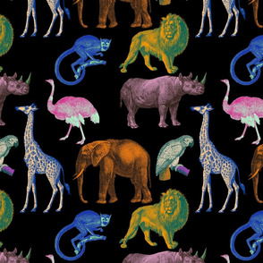 Zoo Animals Vibrant Colors Pop Art Animal Lovers