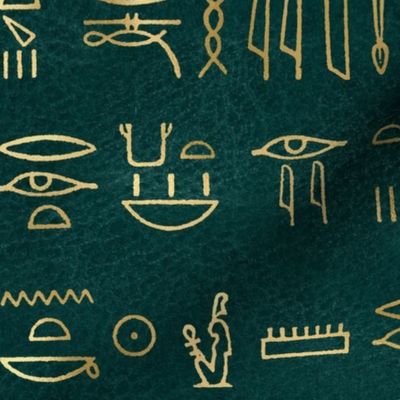 Golden Egyptian Hieroglyphs Typography Egypt Writing
