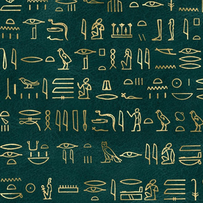Golden Egyptian Hieroglyphs Typography Egypt Writing