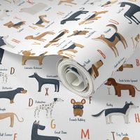 Dogs alphabet breeds Dalmatian Small scale