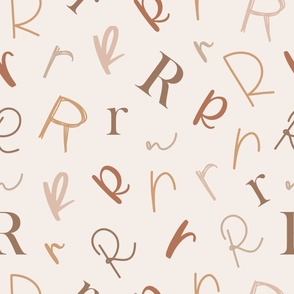 24x24 - Letter R - JUMBO Scale - Alphabet - ABC - Wallpaper Cure - Back to School - Personalized Wallpaper - Letters of the Alphabet - Peel and Stick Wallpaper