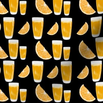 orange juice rows - black