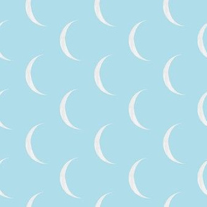 crescent moons - dusty blue