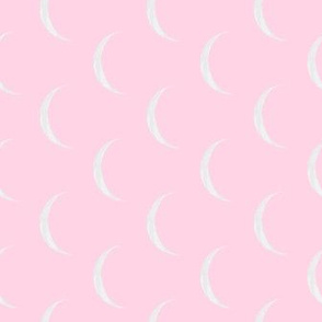 crescent moons - pink