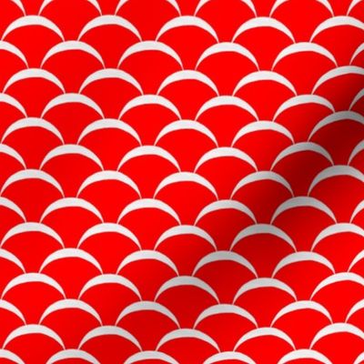 fish scales scallop - red