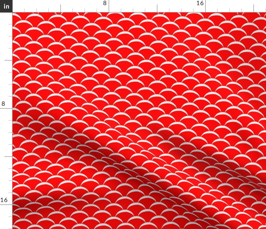 fish scales scallop - red