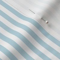 Pastel Blue Bengal Stripe Pattern Vertical in White