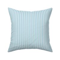 Pastel Blue Pin Stripe Pattern Vertical in White