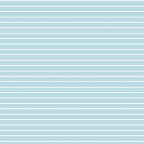 Small Pastel Blue Pin Stripe Pattern Horizontal in White