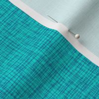 Rainy Day Scritch-Scratch Textured Plaid in Turquoise