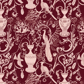Rococo Vase in Cranberry by Queen Bean Productions