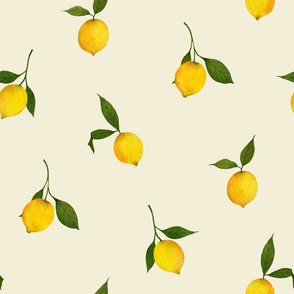 Lemons in watercolour (Light background)