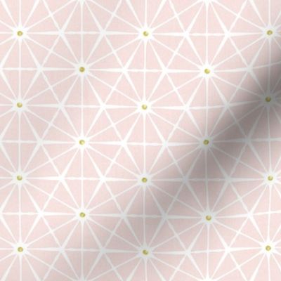 Luminous - Blush Pink Hex Code  F5DCD8 andFaux Gold Geometric - Regular Scale
