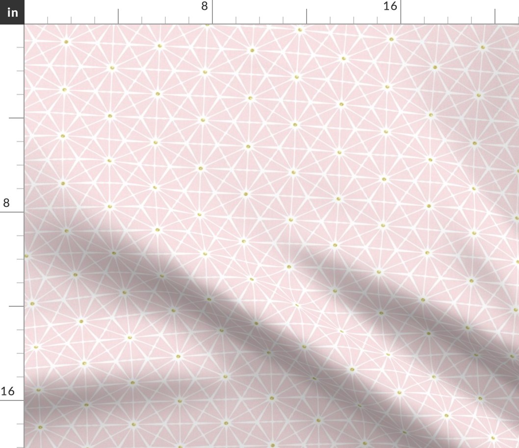 Luminous - Blush Pink Hex Code  F5D9DD andFaux Gold Geometric - Regular Scale