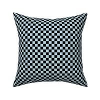 Checker Pattern - Pastel Blue and Black