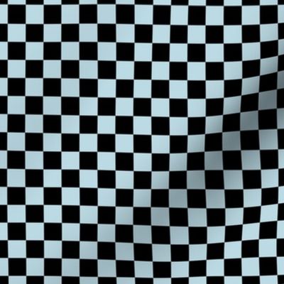 Checker Pattern - Pastel Blue and Black