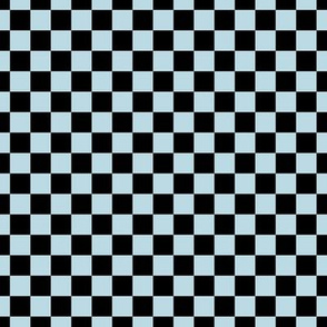 Checker Pattern - Pastel Blue and Black