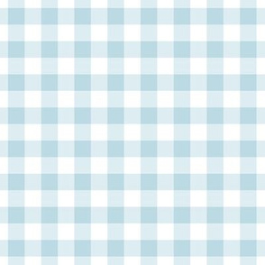 Gingham Pattern - Pastel Blue and White