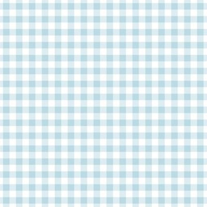 Small Gingham Pattern - Pastel Blue and White