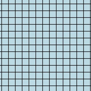 Grid Pattern - Pastel Blue and Black