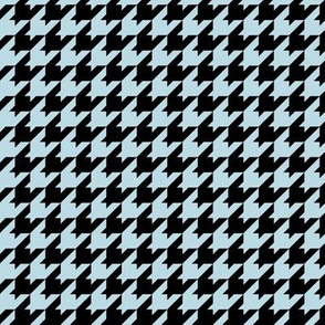 Houndstooth Pattern - Pastel Blue and Black