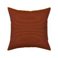 Small Vivid Orange Bengal Stripe Pattern Horizontal in Black