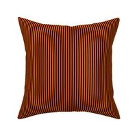 Small Vivid Orange Bengal Stripe Pattern Vertical in Black
