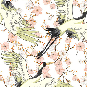 Cherry Blossom Cranes