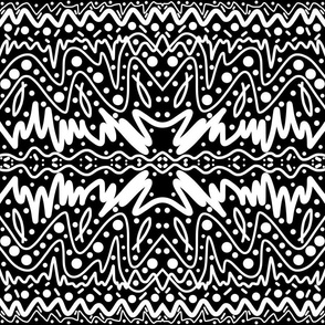 Good Vibrations (white on black) - medium 