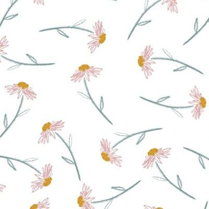 Everlastings Spring - large - daisy scatter - white