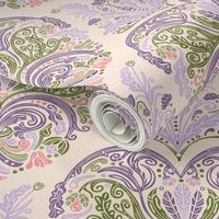 Rococo Style Pastel Floral Design / Medium Scale