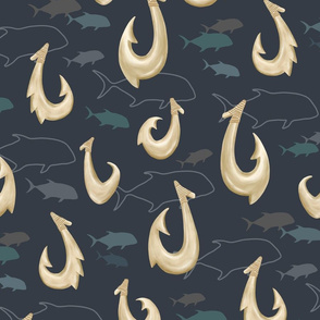 Hawaii Fish Fabric, Wallpaper and Home Decor