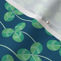 Find a four leaf clover dark teal large scale by Pippa Shaw