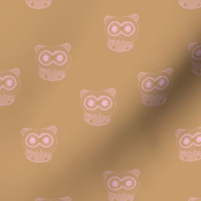 Little Scandinavian vintage style owls sweet boho owl design kids nursery baby pink caramel