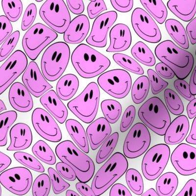Trippy Smiley Face Fabric 90s Retro Spoonflower