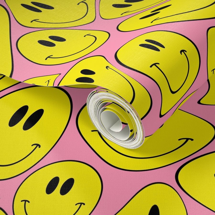 Download Cool Melted Seamless Pattern Aesthetic Trippy Smiley Face Wallpaper   Wallpaperscom