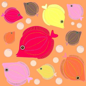 Crypto fish orange red yellow