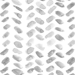 Platinum watercolor herringbone - grey painted brush strokes abstract boho geometrical a078-10