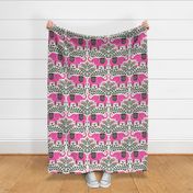 Lucky Elephants - Large Scale Pink