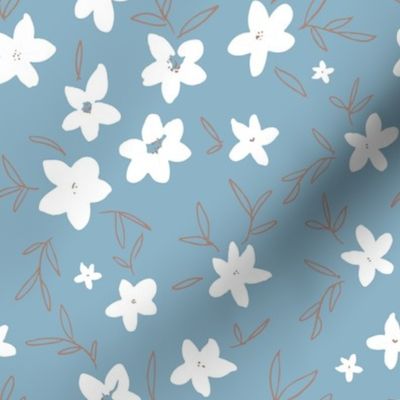 dainty flowers blue - M